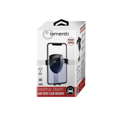 Suport Lemontti Auto Gravity Black (prindere la sistemul de ventilatie) [1]
