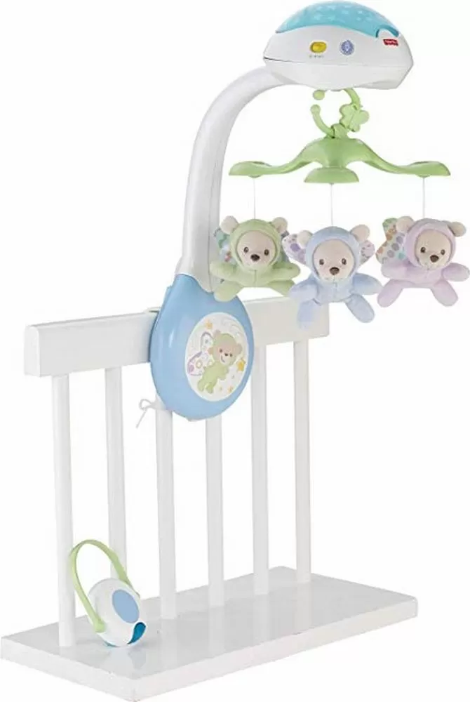Suport mobil pentru patut, Carusel cu proiectie, Noaptea instelata, Fisher Price, varsta de la 0 luni la 1 an [6]