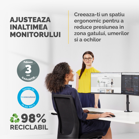 Suport monitor 2 brate reflex fellowes [3]