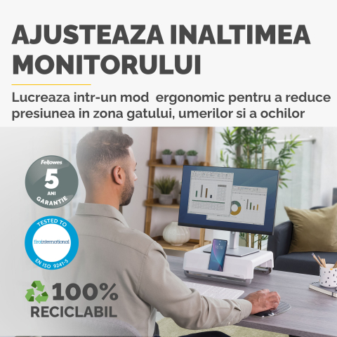 Suport monitor alb breyta [4]