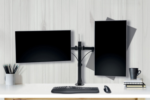 Suport monitor smartfit 2 brate ajuslabile negru kensington [1]