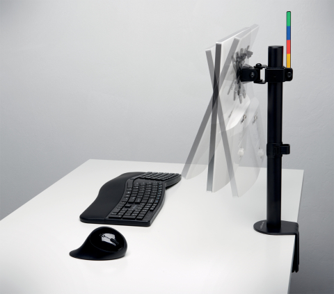 Suport monitor smartfit brat ajustabil fixare pe birou negru kensington [3]