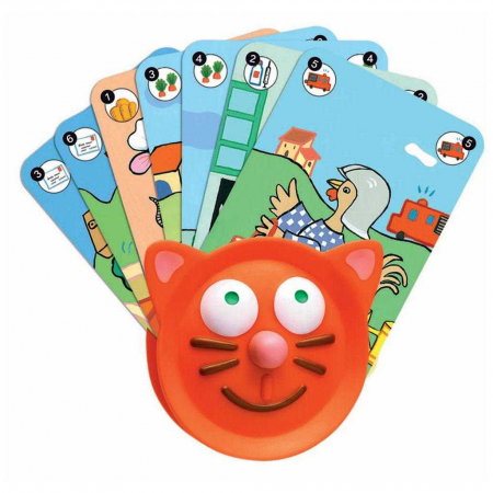 Cărți Educative, Activități - Suport pentru carti de joc in forma de pisica, Djeco