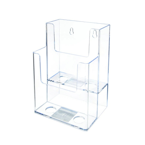 Alte accesorii de birou - Suport plastic Deflecto, LHPA421, A4, 2 compartiment, pentru cataloage, reviste