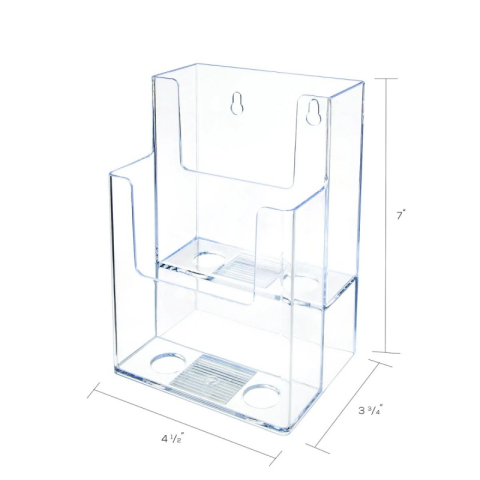 Suport plastic Deflecto, LHPA421, A4, 2 compartiment, pentru cataloage, reviste [1]
