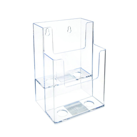 Suport plastic Deflecto, LHPA421, A4, 2 compartiment, pentru cataloage, reviste [2]