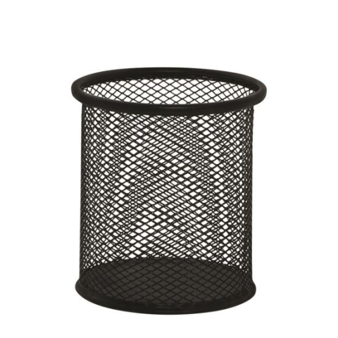 Articole pentru birou - Suport Q-CONNECT MESH pentru instrumente de scris rotund din plasa metalica 90 x 100 mm negru *12/96
