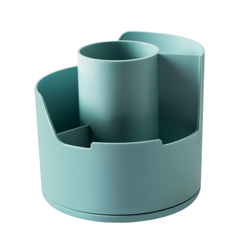 Birotică și Papetărie - Suport rotativ instrumente de scris 4 compartimente bleu longreen plastic reciclat deli