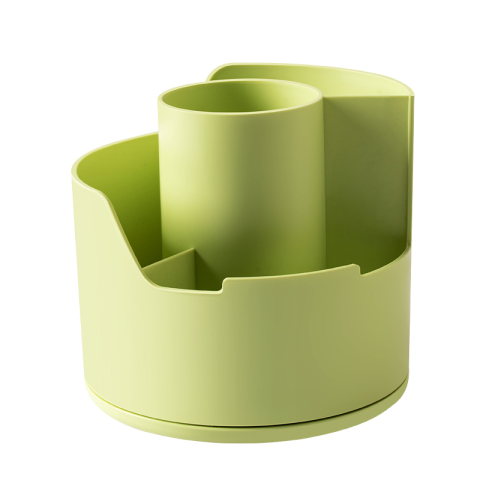 Birotică și Papetărie - Suport rotativ instrumente de scris 4 compartimente vernil longreen plastic reciclat deli