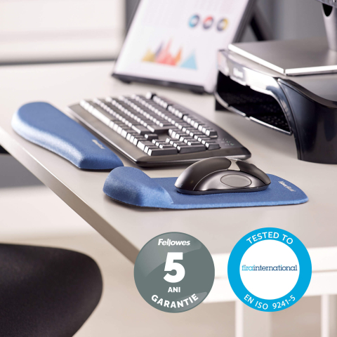 Suport tastatura plushtouch albastru fellowes [4]