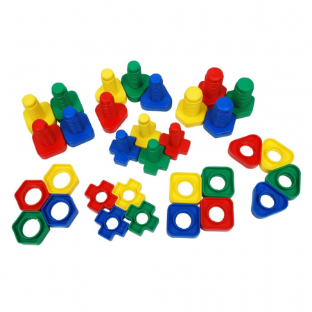 Suruburi si piulite mari, set 32 de piese, Edx Education, 2-5 ani [3]