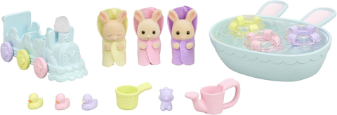 Jucării și Jocuri pentru copii - Sylvanian Families-Set Baie Tripleti