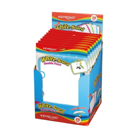 Tabla de scriere Keyroad KR972016 / KR971184, 22x28.8cm, 2 fete (alb, patratele), + marker si burete [5]