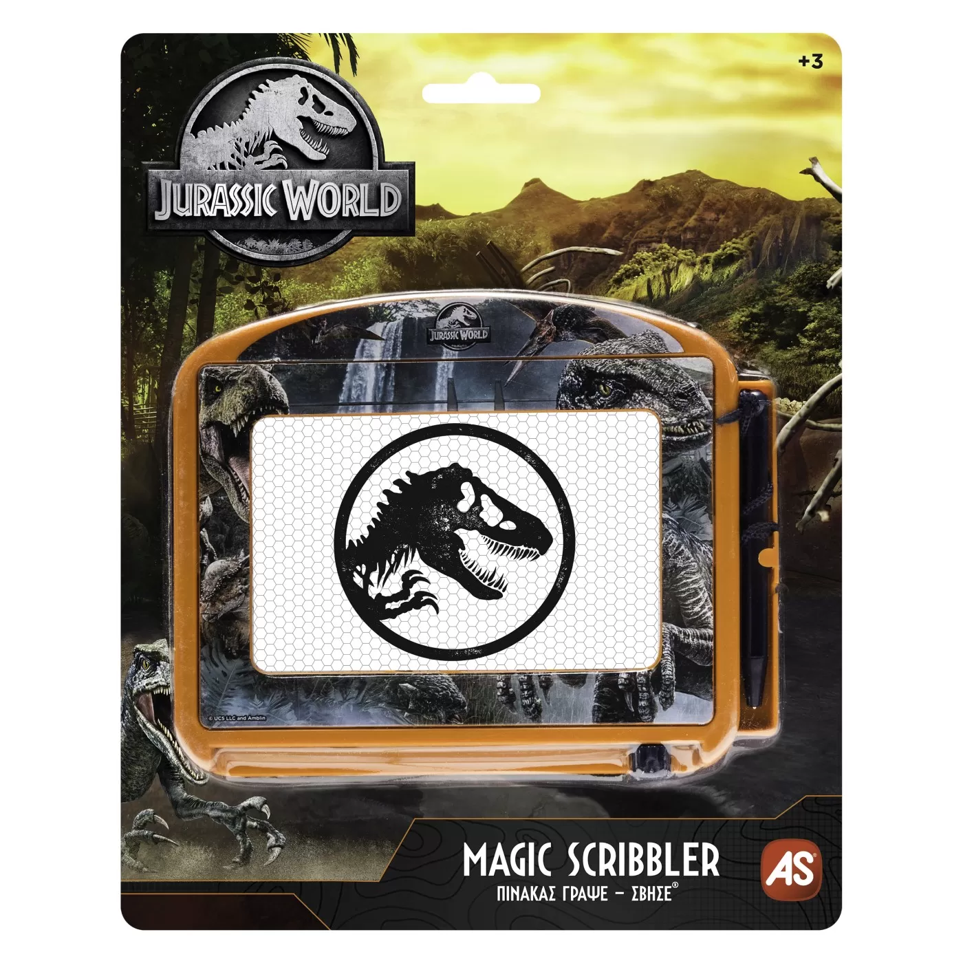 Jucării și Jocuri pentru copii - Tabla de scris sau desenat Jurassic World Magic Scribbler Travel, varsta de la 3 ani la 5 ani