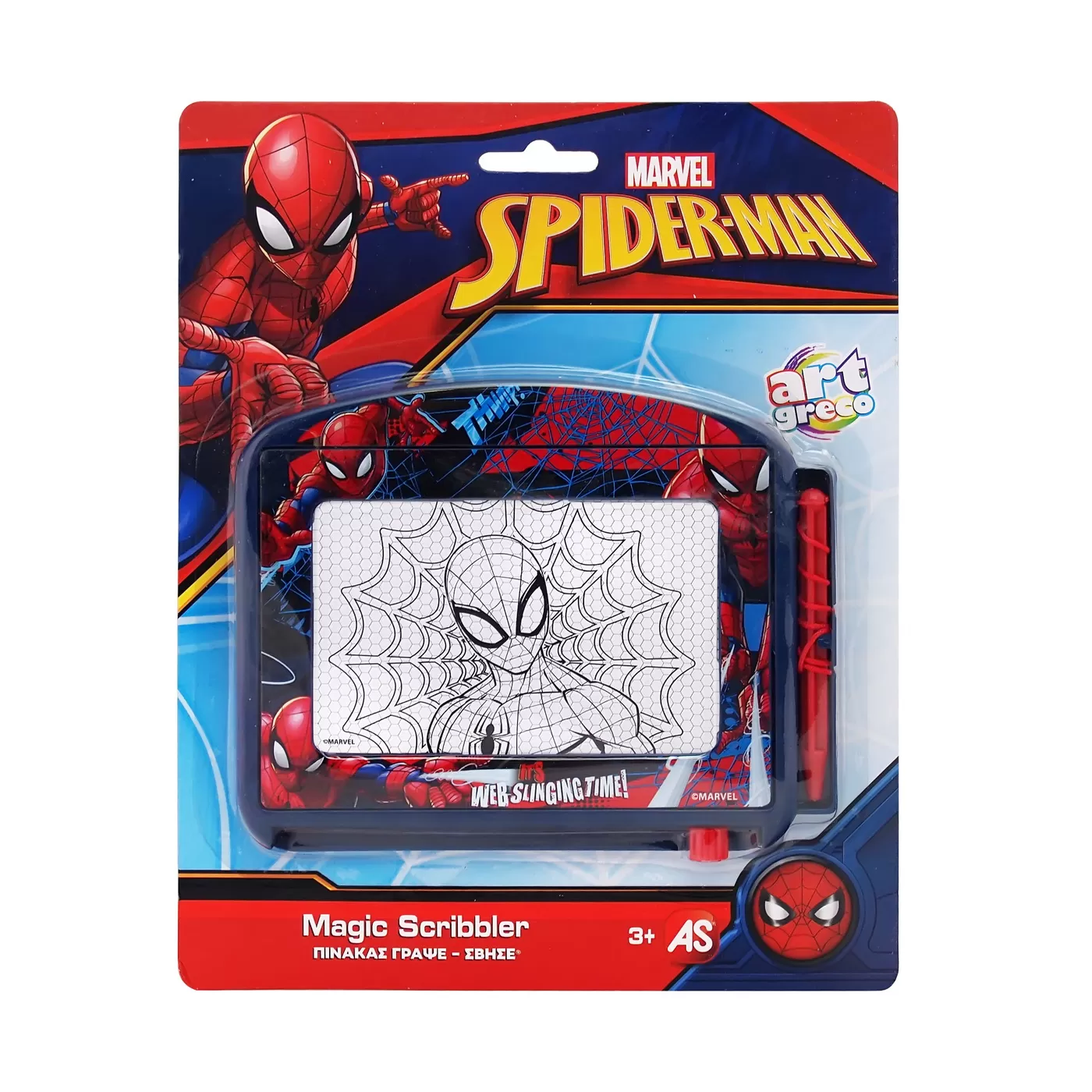 Jucării și Jocuri pentru copii - Tabla de scris Magic Scribbler travel Spider-Man, varsta de la 3 ani la 6 ani