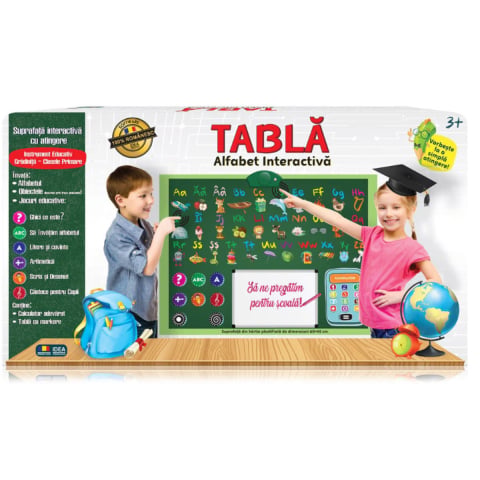 Jucării și Jocuri pentru copii - Tabla Educativa Interactiva cu Alfabet si Calculator, Varsta 3 Ani+