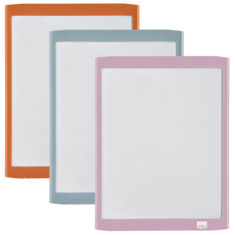 Organizare, arhivare, prezentare - Tabla magnetica 21*28 cm + accesorii alba rama pastel nobo
