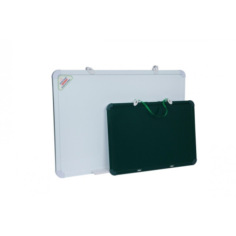 Table Scolare, Creta, Bureti si Sabloane - Tabla magnetica cu 2 fete CNX, 97x67cm, alb, verde, pentru perete