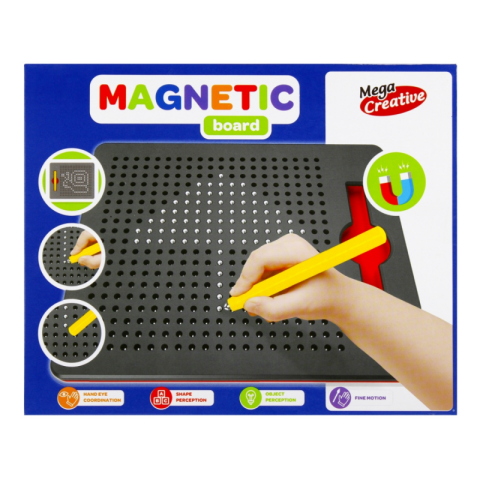Art & Craft si Artizanat - Tabla magnetica pentu desen cu bile metalice MegaCreative, 498878, 22x18x2cm, +3 ani