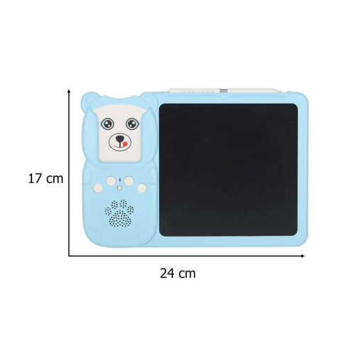 Tableta 2 in 1, Cititor de carduri pentru invatarea vocabularului in limba engleza, 112 Carduri si Desene, Fade Blue [11]