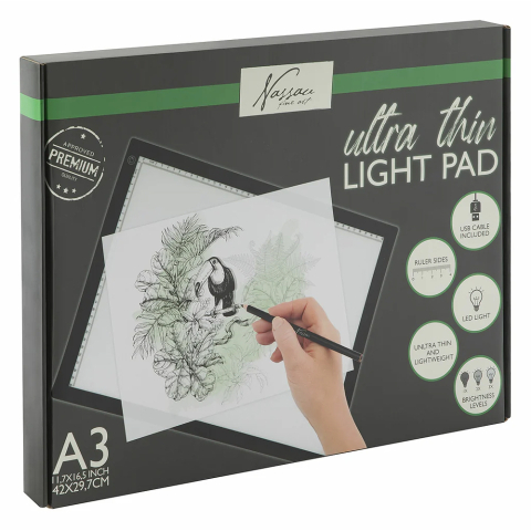 Art & Craft si Artizanat - Tableta iluminata led A3 Nassau fine Art pentru desenat include cablu usb