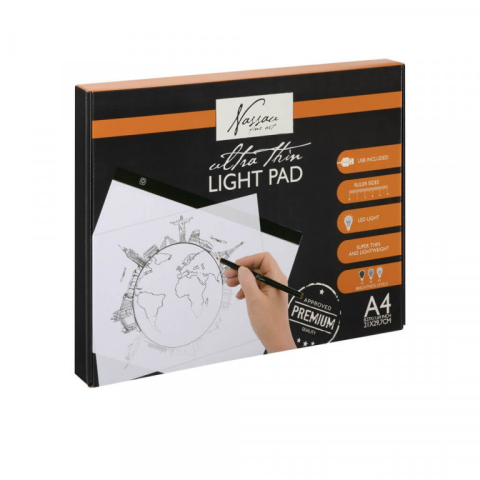Art & Craft si Artizanat - Tableta iluminata led A4 Nassau fine Art pentru desenat include cablu usb