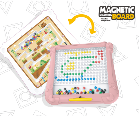 Tablita de desen 2 in 1 cu magneti - Labirint colorat [1]