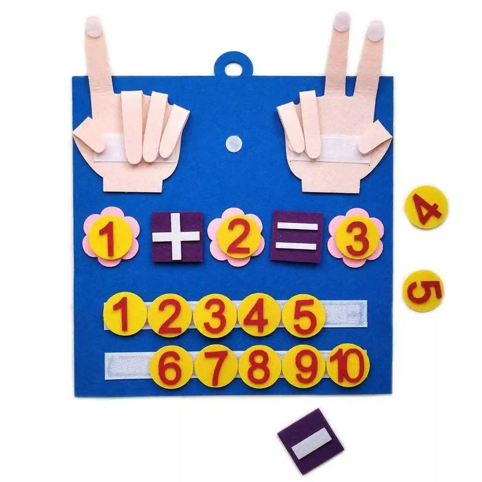 Jocuri Educative - Jucarie din pasla, matematica, Numara pe degete, 20 piese