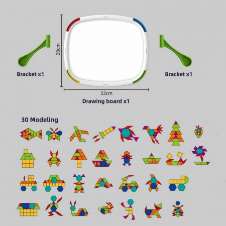 Tabla Magnetica pentru Desen si Joc Tangram Magnetic [4]