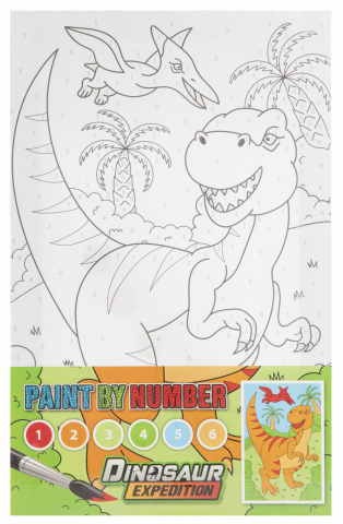 Art & Craft si Artizanat - Tablou pictez pe numere - Dinozaur
