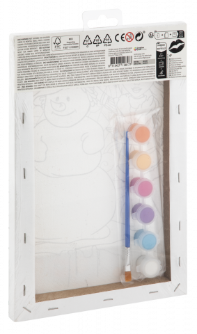 Tablou pictura pe numere - Distractie cu omul de zapada [1]