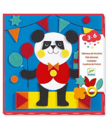 Art & Craft si Artizanat - Tablouri cu fetru, activitate de colaj, Animale, Djeco, varsta 3 - 6 ani, Baiat, Fata