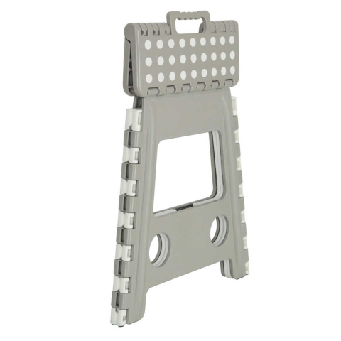 Taburet pliabil antiderapant, scaunel inalt tip treapta, 39cm, Gri Deschis [3]