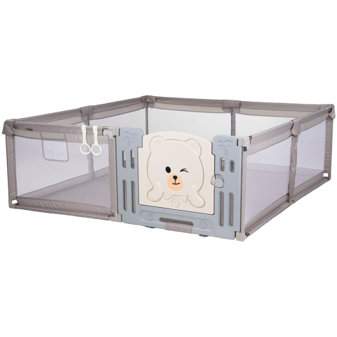 Camera copilului - Tarc de joaca Chipolino Amico 200x180 cm cu usa beige