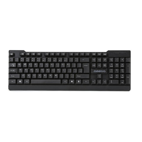Periferice IT - Tastatura Omega Ergonomic OK055B, USB, design modern, cablu 1.5m, negru