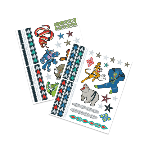 Tatuaje de jucarie pentru copii - Animale luptatoare, copii varsta 3 ani+,6 ani+,8 ani+ [1]