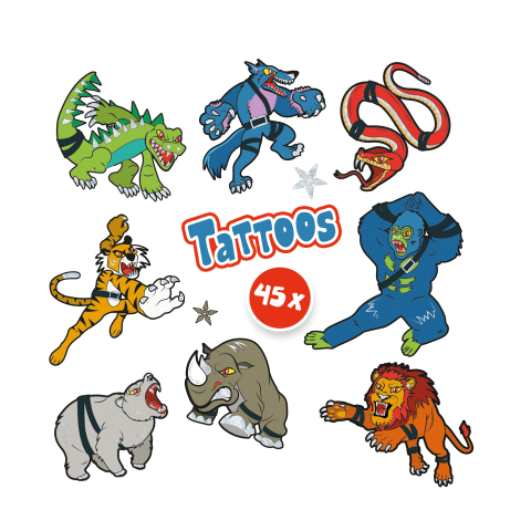 Tatuaje de jucarie pentru copii - Animale luptatoare, copii varsta 3 ani+,6 ani+,8 ani+ [3]