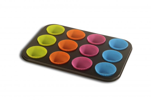 Tavi copt - Tava 12 briose+forme silicon 35x26.5x3cm,vanora home