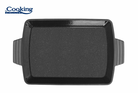 Tava fonta emailata 33 x 23 x 7 cm, marble grey, cooking by heinner [2]