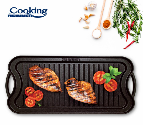 Tava grill/plita fonta pura, 51x26x2.5 cm, cooking  by heinner [2]