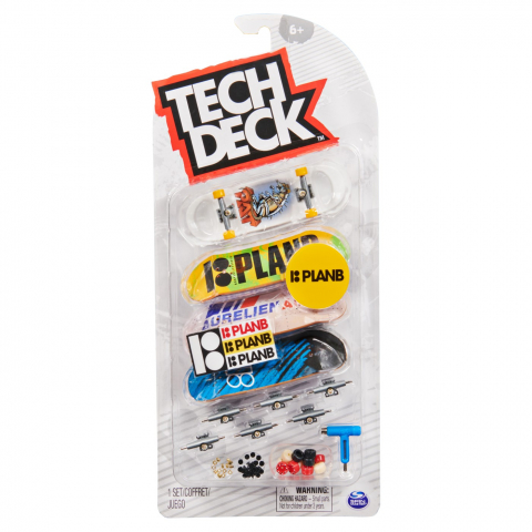 Jucării și Jocuri pentru copii - Tech deck pachet 4 piese fingerboard i: planb 9.6cm, varsta de la 6 ani la 12 ani
