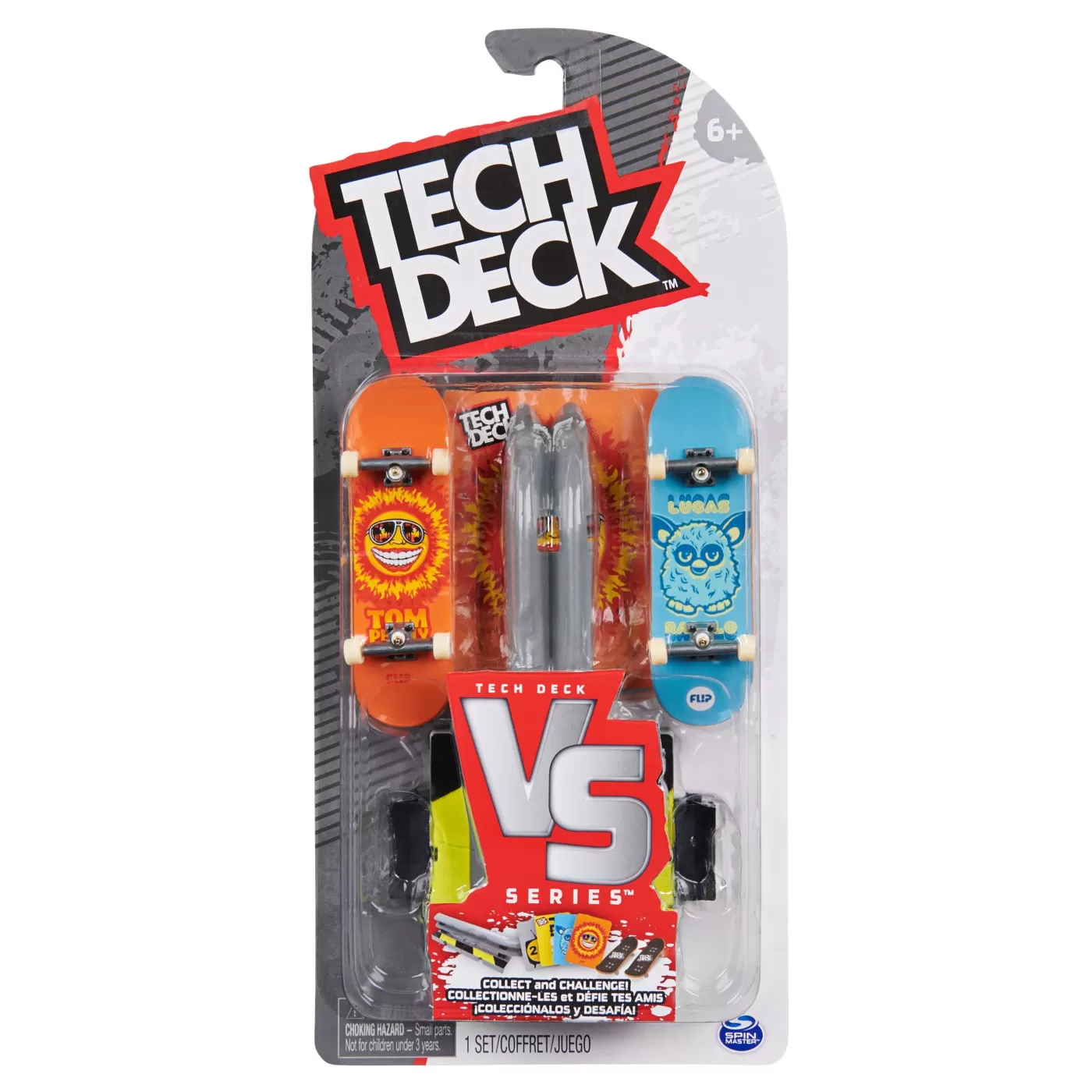 Jucării și Jocuri pentru copii - Tech deck pachet cu obstacol fingerboard lucas, varsta de la 6 ani la 12 ani