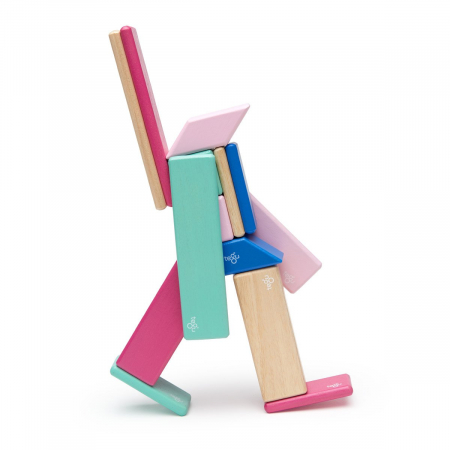 Jucării și Jocuri pentru copii - Tegu Blossom, set 14 piese din lemn magnetic, 1-10