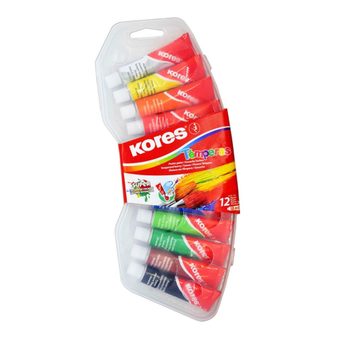 Rechizite Școlare - Tempera 12 culori 12 ml kores