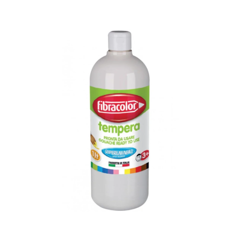 Acuarele, Tempera, Pensule si Blocuri de desen - Tempera 1l Fibracolor Alb