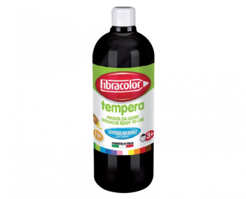 Acuarele, Tempera, Pensule si Blocuri de desen - Tempera 1l Fibracolor Negru