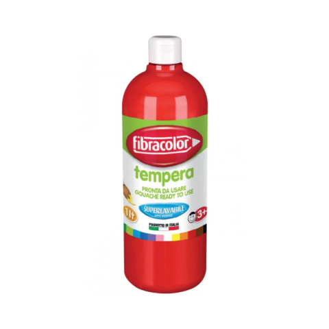 Acuarele, Tempera, Pensule si Blocuri de desen - Tempera 1l Fibracolor Rosu