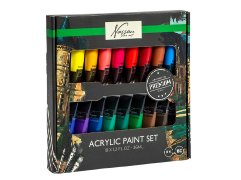 Acuarele, Tempera, Pensule si Blocuri de desen - Tempera acrilic 18cul x 36ml Grafix 