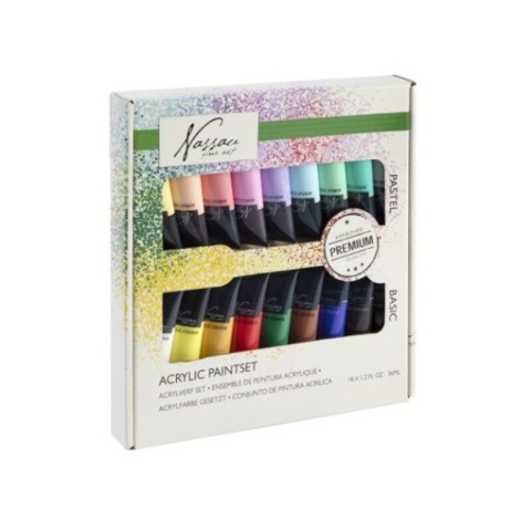 Acuarele, Tempera, Pensule si Blocuri de desen - Tempera acrilic 18cul x 36ml Grafix