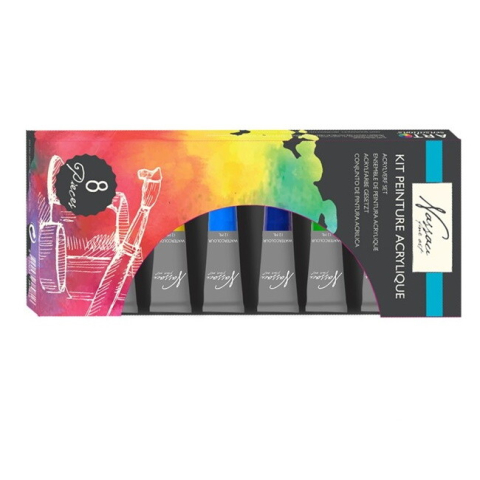 Acuarele, Tempera, Pensule si Blocuri de desen - Tempera acrilic 8 culori 12 ml Grafix